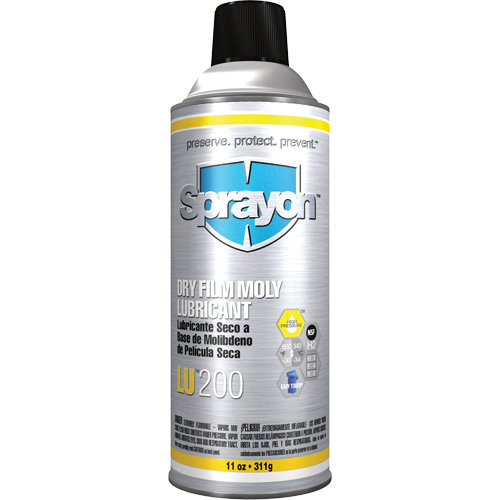 LU200 Dry Film Moly Lubcricant, Aerosol Can Fastek