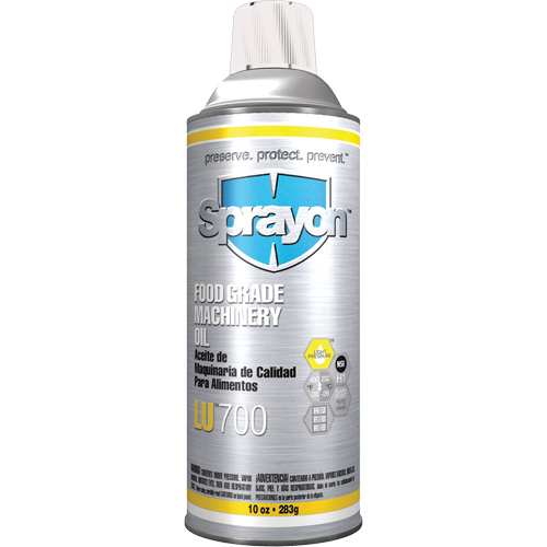 LU700 Food Grade Machinery Oil, 10 oz., Aerosol Can Fastek