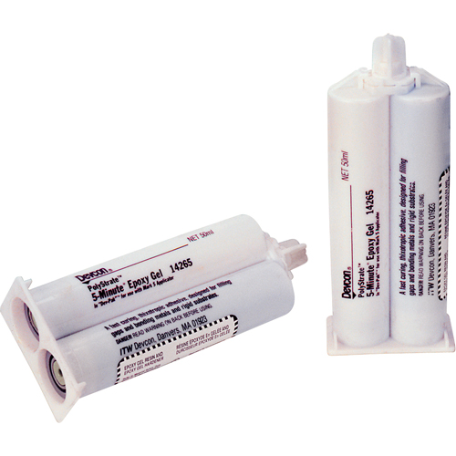 5-Minute Adhesive, 50 ml, Dual Cartridge, Two-Part, Clear Fastek