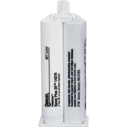 Epoxy Plus 25, Two-Part, Dual Cartridge, 50 ml., Grey Fastek