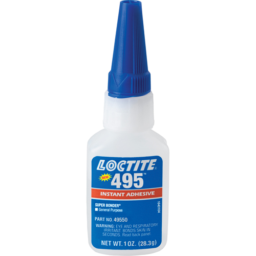Adh&eacute;sif instantan&eacute; Super Bonder 495, Transparent, Bouteille, 28,3 g Fastek