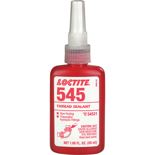 Thread Sealant 545 Hydraulic/Pneumatic Sealant, Bottle, 50 ml, -54° C - 149° C/-65° F - 300° F Fastek