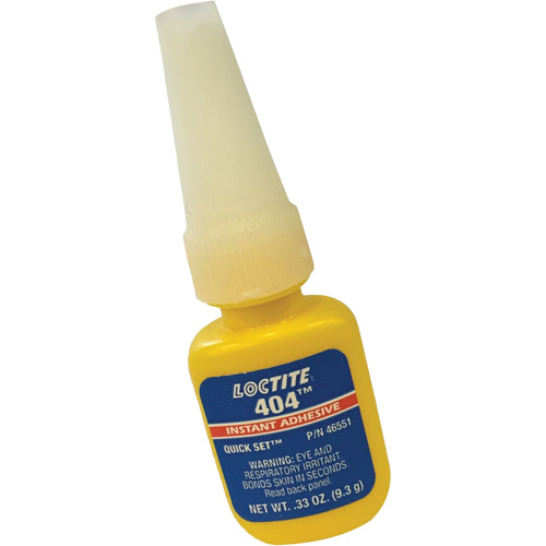 404 Quick Set Industrial Adhesive, Clear, Bottle, 0.33 oz. Fastek