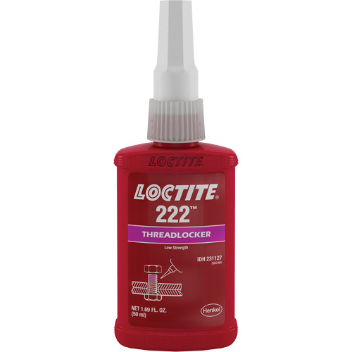 Adh&eacute;sif frein-filet 222, Mauve, Basse, 50 ml, Bouteille Fastek