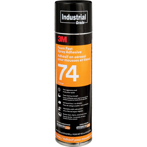 Foam & Fabric Spray Adhesive, Orange, Aerosol Can Fastek