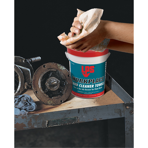 Serviettes nettoyantes pour le travail, 72 lingettes, 10-1/2" x 12-1/4" Fastek