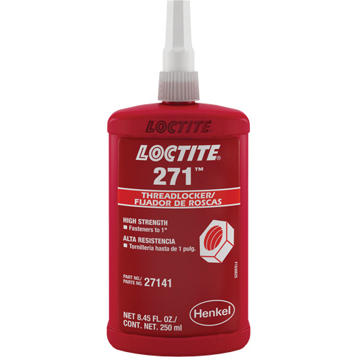 Threadlocker 271 , Red, High, 250 ml, Bottle Fastek