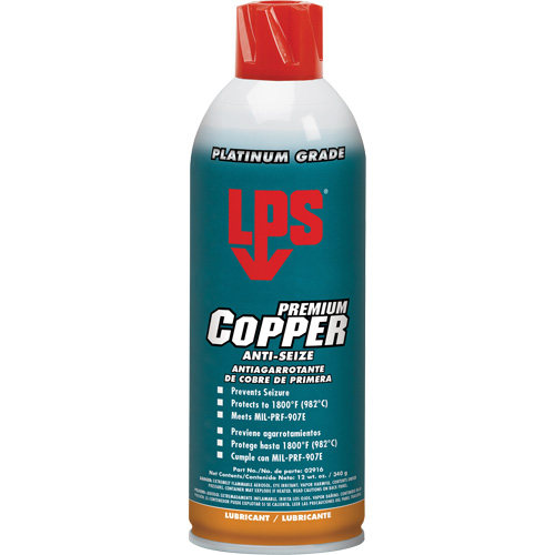 Copper Anti-Seize, 16 oz., Aerosol Can, 1800°F (982°C) Max Temp. Fastek
