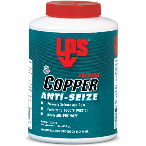Copper Anti-Seize, 1/2 lbs., Bottle, 1800°F (982°C) Max Temp. Fastek