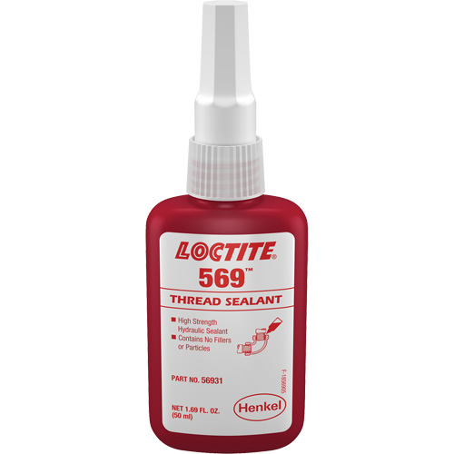 569 Hydraulic Thread Sealant, Bottle, 50 ml, -54° C - 149° C/-65° F - 300° F Fastek
