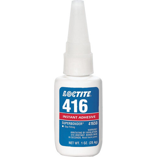 416 Super Bonder&reg; Instant Adhesive, Clear, Bottle, 1 oz. Fastek