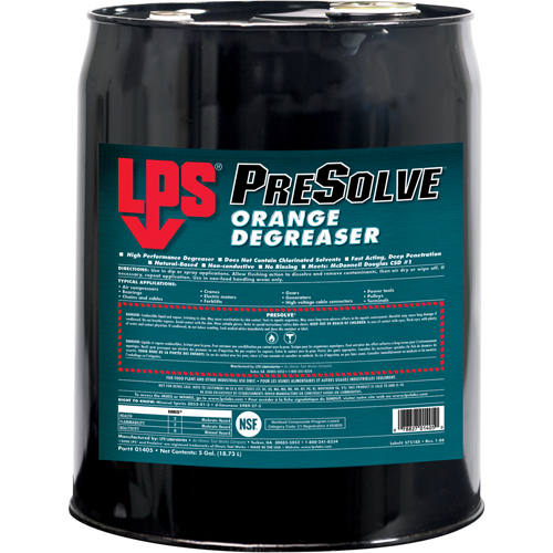 PreSolve&reg; Orange Degreaser, Pail Fastek