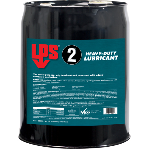 2&reg; Heavy-Duty Lubricant, Pail Fastek