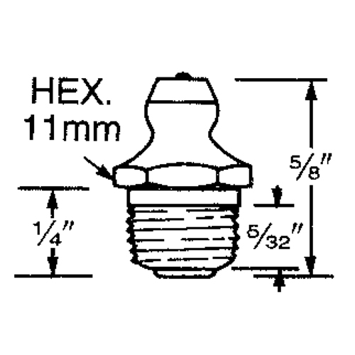 Fitting, 10 mm Thread Fastek