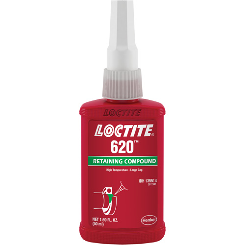 Retaining Compound 620 High Temperature, 50 ml, Bottle, Green Fastek