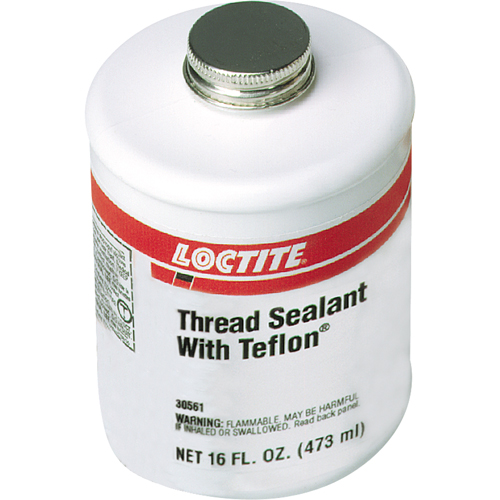 Thread Sealant with PTFE, Brush-Top Can, 473 ml, -51° C - 149° C/-59.8° F - 300.2° F Fastek