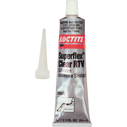 Scellant adh&eacute;sif &agrave; la silicone Superflex RTV, Tube, Transparent Fastek