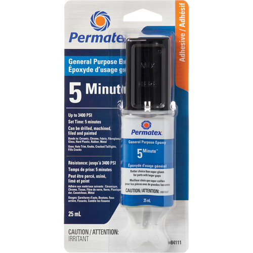 &eacute;poxy  5 minutes  &agrave; usage g&eacute;n&eacute;ral PermaPoxy, 29,5 ml, &eacute;poxyde, Deux composants, Transparent Fastek