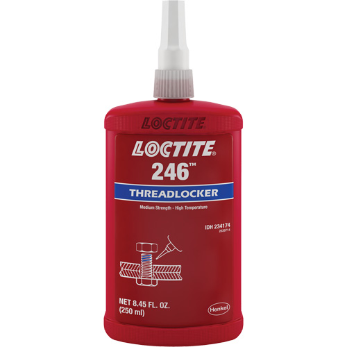 Threadlocker 246 High Temperature, Blue, Medium, 250 ml, Bottle Fastek