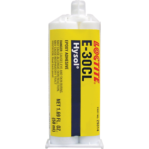Hysol E-30CL Epoxy, Two-Part, Dual Cartridge, 77 g., Clear Fastek