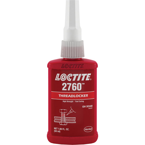 Threadlocker 2760 Instant Adhesive, Red, High, 50 ml, Bottle Fastek