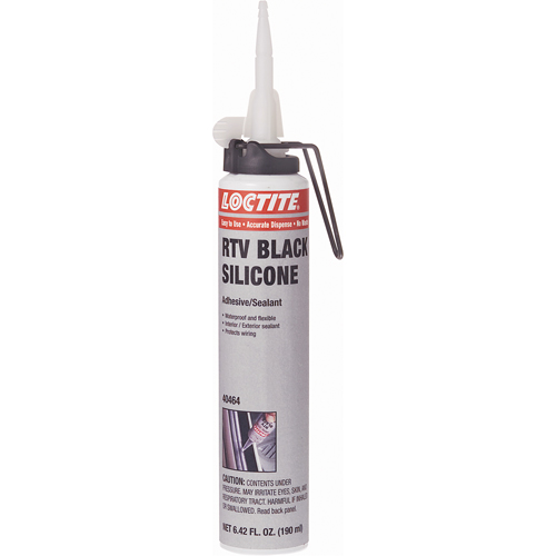 Superflex RTV Silicone Adhesive Sealant, Cartridge, Black Fastek