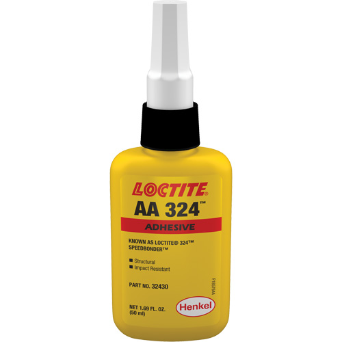 Adh&eacute;sif acrylique structurel 324 Speedbonder, Deux composants, 50 ml, Bouteille, Jaune Fastek