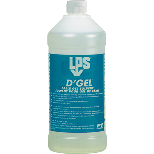D'Gel&reg; Cable Gel Solvent, 32 oz., Bottle Fastek