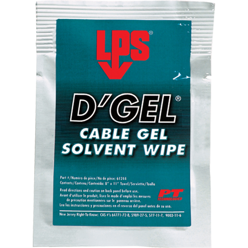 D'Gel&reg; Cable Gel Solvent, Packets Fastek
