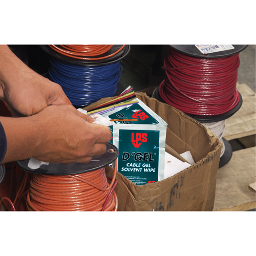 D'Gel&reg; Cable Gel Solvent, Packets Fastek
