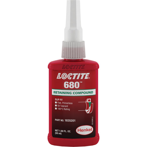 Loctite&reg; 680 Retaining Compound, 50 ml, Bottle, Green Fastek
