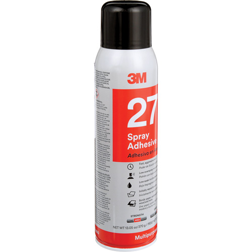 27 Multi-Purpose Spray Adhesive, Clear, Aerosol Can Fastek