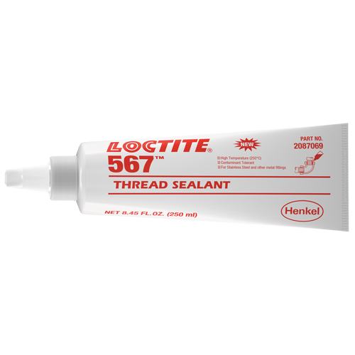 567 High Temperature Thread Sealant, Tube, 250 ml, -53.88° C - 204° C/-65° F - 400° F Fastek