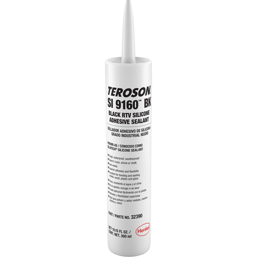 Teroson&reg; SI 9160 Silicone Sealant, Cartridge, Black Fastek