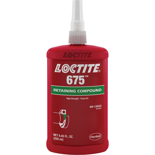 Loctite&reg; 675 Threadlocker, 250 ml, Bottle, Green Fastek