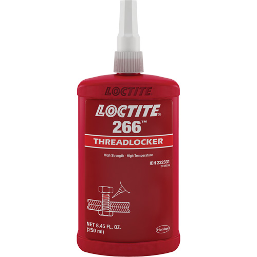 266 Threadlocker, Red, High, 250 ml, Bottle Fastek