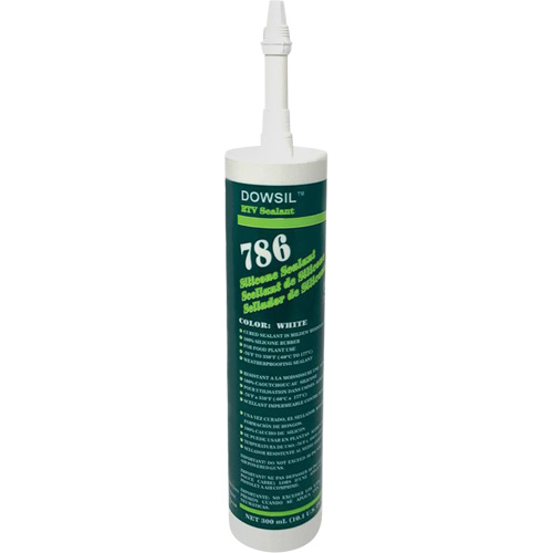 Dowsil 786 Silicone Sealant, 300 ml, Cartridge, White Fastek