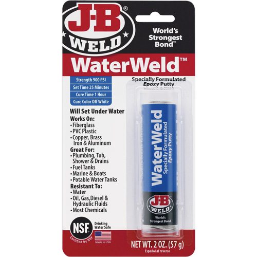 Colle &eacute;poxyde WaterWeld, 2 oz, B&acirc;ton, Blanc cass&eacute; Fastek