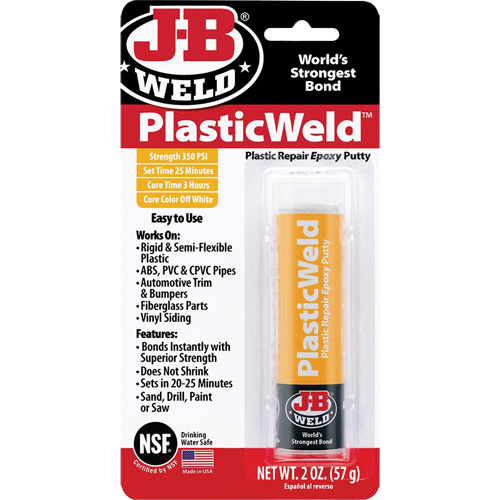 PlasticWeld Epoxy, 2 oz., Stick, Off-White Fastek
