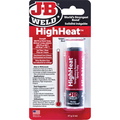 HighHeat Epoxy, 2 oz., Stick, Grey Fastek