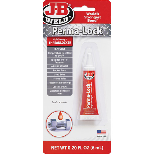 Compos&eacute; de blocage Perma-Lock, Rouge, &eacute;lev&eacute;, 6 ml, Tube Fastek