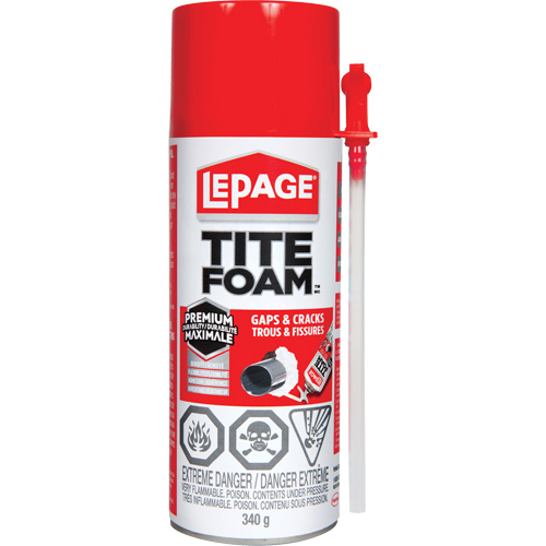 Titefoam Gaps & Cracks Insulating Foam Sealant, Aerosol Can, White Fastek