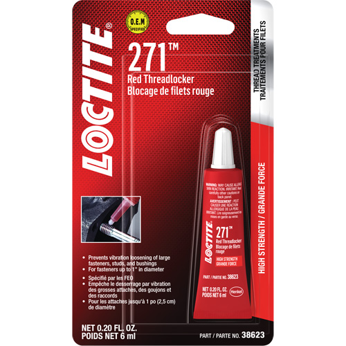Compos&eacute; de blocage 271, Rouge, &eacute;lev&eacute;, 6 ml, Tube Fastek