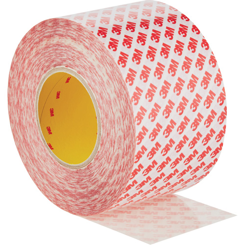 Ruban adh&eacute;sif double face, Polyester, 100 mm (3,93") la x 50 m (164') lo, 8 mils &eacute;pais Fastek