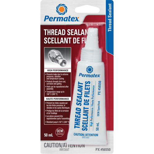 High Performance Thread Sealant, Tube, 50 ml, -54° C - 149° C/-65° F - 300° F Fastek