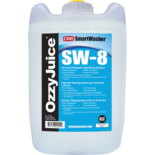 SmartWasher&reg; Ozzyjuice&reg; SW-8 Aircraft & Weapons Degreasing Solution, Jug Fastek