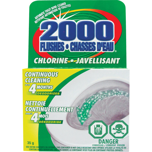 2000 Flushes&reg; Bleach Toilet Bowl Cleaner, 35 g, Tablet Fastek