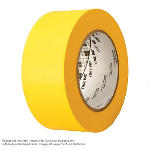 3903 Vinyl Duct Tape, 76 mm (3") W x 45.75 m (150') L, 6.5 mils, Yellow Fastek