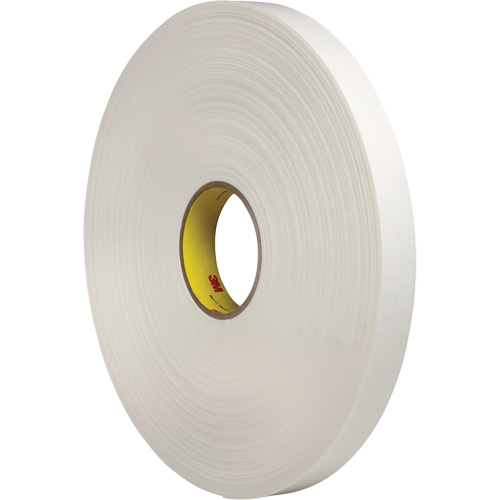 Double-Coated Foam Tape, 66 m (216') L x 25.4 mm (1") W, 31 mils, Polyethylene Fastek