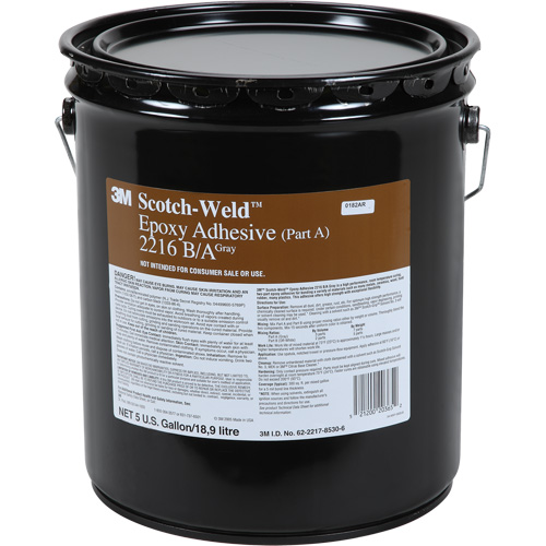 Scotch-Weld Adhesive, 5 gal., Pail, Two-Part, Grey Fastek